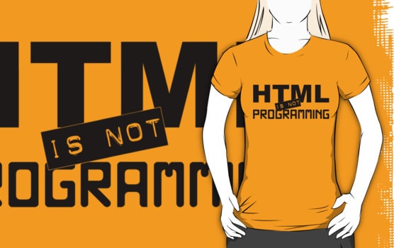 camisetas originales html5-¡ is not programming